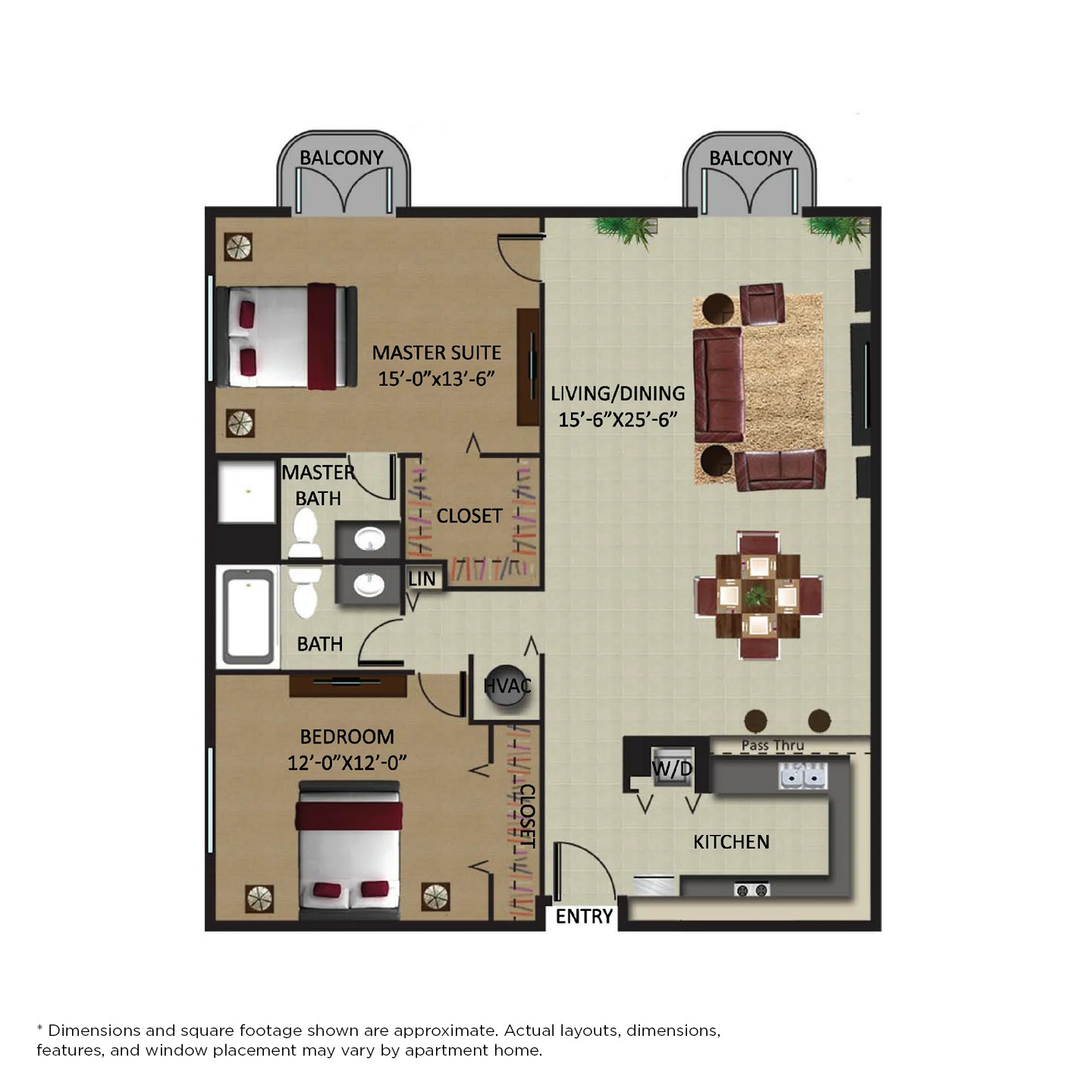 Hibiscus 2/2 floor plan